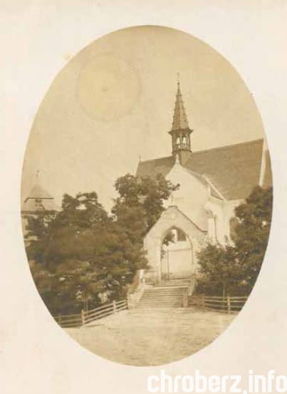 Kościół parafialny w Chrobrzu, zdjęcie z około 1917 roku