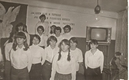 1980r., wieczornica w internacie z okazji dnia Górnika