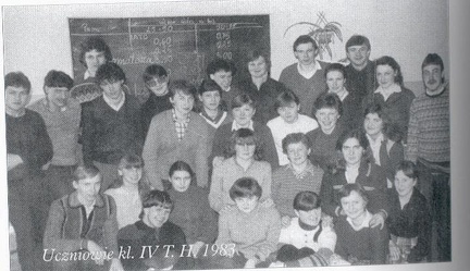 1983r., uczniowie kl. IV Technikum  Hodowlanego