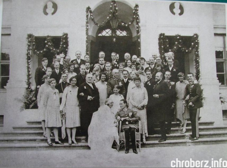 Ślub hrabiny Marii Wielopolskiej z hrabią Władysławem Tarnowskim w Chrobrzu 26.09.1928r. chroberz1928_col.JPG