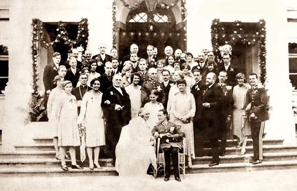 Uroczystości zaślubin hrabianki Marii Wielopolskiej z Władysławem hr Tarnowskim - 1928 r